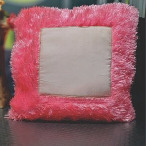 Customize / Pink Fur Square Cushion