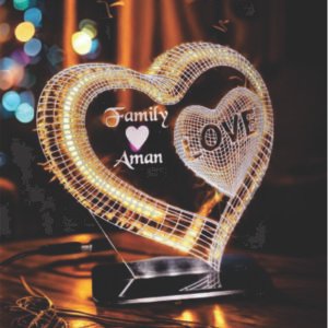 Customized Heart Night Lamp / Acrylic Led Stand / PP-01024