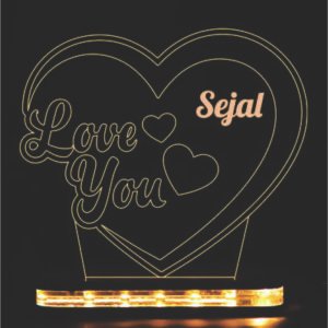 Customized Love Heart Night Lamp / Acrylic Led Stand / PP-01027