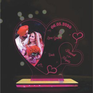 Customized Heart with Photo / Night Lamp / Acrylic Led Stand / PP-01033