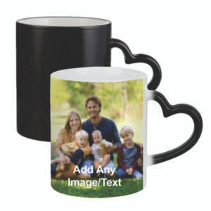 Customized / Black Magic / Heart Handle / tea - coffee  / Mug