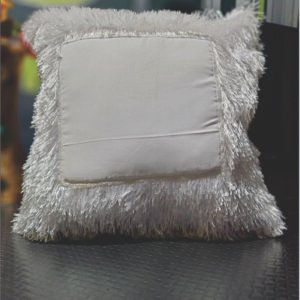 Customize / White Fur Square Cushion